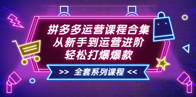 【副业项目3861期】拼多多运营课程合集：从新手到运营进阶，拼多多新手开店教程视频-云起副业网