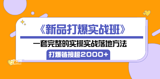 【副业项目4088期】《新品打爆实战班》一套完整的实操实战落地方法，打爆链接超2000+（38节课)-云起副业网