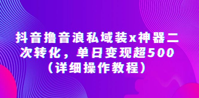 【副业项目6229期】抖音撸音浪私域装x神器二次转化，单日变现超500（详细操作教程）-云起副业网