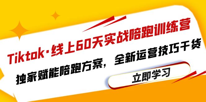 【副业项目6403期】Tiktok·线上60天实战陪跑训练营，独家赋能陪跑方案，全新运营技巧干货-云起副业网